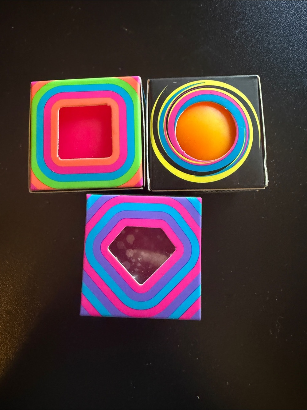 Lot of 3 New NeeDoh Groovy Jewel Cool Cube Twirl Groovy Glob Small Pink Yellow